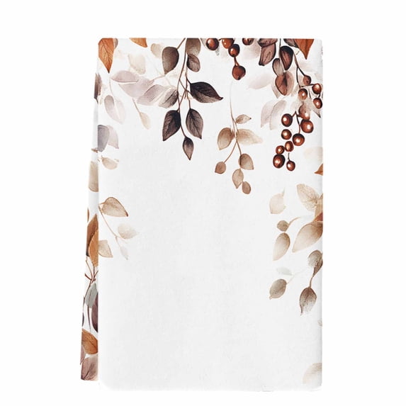 Eucalyptus Leaves Microfiber Kitchen Towel, Orange Blue Botanical Vintage Soft Absorbent Dish Towels, Quick Drying Washable Dishcloths for Kitchen Cleaning, Drying Dishes, 18x28 Inches