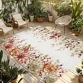 thumbnail image 1 of Eucalyptus Leaves Outdoor Rug for Patio/Deck/Porch, Non-Slip Large Area Rug 3 x 5 Ft, Farmhouse Idyllic Flowers Floral Leaaf Indoor Outdoor Rugs Washable Area Rugs, Camping Rug Carpet Runner, 1 of 7