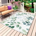 thumbnail image 1 of Eucalyptus Leaves Outdoor Rug for Patio/Deck/Porch, Non-Slip Large Area Rug 6 x 9 Ft, Spring Botanical Pastoral Green Indoor Outdoor Rugs Washable Area Rugs, Reversible Camping Rug Carpet Runner, 1 of 8