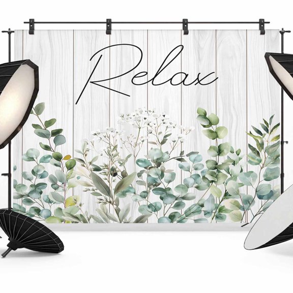 Eucalyptus Leaves Photography Backdrop 7x5FT, Relax Watercolor Plant Photo Backdrops, Background for Photography Studio Photo Studio Background, Back Drop for Photoshoot