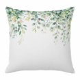 thumbnail image 1 of Eucalyptus Leaves Pillow Covers 16x16 Inch, Spring Summer Watercolor Botanical Linen Pillowcase with Invisible Zipper, Decorative Throw Pillow Covers Cushion Case for Couch Sofa Bed Living Room, 1 of 9
