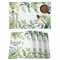 thumbnail image 1 of Eucalyptus Leaves Placemats Set of 4 Summer Pastoral Botanical Watercolor Place Mats Indoor Wipeable Table Mats Washable Cloth Dining Table Placemats for Kitchen Holiday Party Home Decor 13x19 Inch, 1 of 9