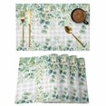 thumbnail image 1 of Eucalyptus Leaves Placemats Set of 8, Summer Botanical Placemats for Dining Table, Place Mats for Kitchen Tabletop, Waterproof Wipeable Dining Table Mats Set, 1 of 9