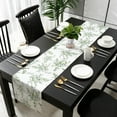 thumbnail image 1 of Eucalyptus Leaves Plant Table Runner Luxury Home Dining Table Coffee Table Holiday Wedding Decoration Party Dinner Table Runner, 1 of 5