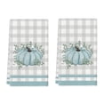 thumbnail image 1 of Eucalyptus Leaves Pumpkin Fall Kitchen Towels Dish Towels, 16 X 24 Inch Farmhouse Give Thanks Decoration B, 1 of 6
