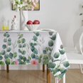 thumbnail image 1 of Eucalyptus Leaves Rectangle Tablecloth Spring Summer Tablecloth Indoor/Outdoor Stain and Wrinkle Resistant Rectangle Table Cloth for Easter Picnic and Kitchen 60"x84", 1 of 6
