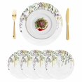 thumbnail image 1 of Eucalyptus Leaves Round 13 Inch Placemats Set of 4, Summer Botanical Green Watercolor HeatResistant Non Slip Place Mats for Dining Table, Wipeable Braided Kitchen Table Mats for Housewarming, 1 of 9