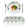 thumbnail image 1 of Eucalyptus Leaves Round 13 Inch Placemats Set of 4, Watercolor Weeping Teal Botanical HeatResistant Non Slip Place Mats for Dining Table, Wipeable Braided Kitchen Table Mats for Housewarming, 1 of 9