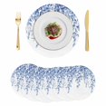 thumbnail image 1 of Eucalyptus Leaves Round 13 Inch Placemats Set of 6, Navy Blue Summer Botanical Weeping HeatResistant Non Slip Place Mats for Dining Table, Wipeable Braided Kitchen Table Mats for Housewarming, 1 of 9