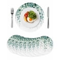 thumbnail image 1 of Eucalyptus Leaves Round 13 Inch Placemats Set of 8, Green Botanical Summer Spring Leaves HeatResistant Non Slip Place Mats for Dining Table, Wipeable Braided Kitchen Table Mats for Housewarming, 1 of 9