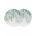 thumbnail image 1 of Eucalyptus Leaves Round 15 Inch Placemats Set of 2, Teal Botanical Summer Weeping HeatResistant Non Slip Place Mats for Dining Table, Wipeable Braided Kitchen Table Mats for Housewarming, 1 of 9