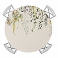thumbnail image 1 of Eucalyptus Leaves Round Tablecloth for 36-44 Inch Tables, Fitted Table Cover with Elastic Edge, Green Summer Botanical Rustic Waterproof Outdoor Table Cloth Protector for Patio Garden Dinner Picnic, 1 of 9