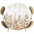thumbnail image 1 of Eucalyptus Leaves Round Tablecloth, Fitted Table Cover with Elastic for 45"-54" Round Tables, Spring Plants Country Yellow Table Cloth Outdoor Indoor Dinning Party Waterproof Tablecloths, 1 of 7
