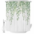 thumbnail image 1 of Eucalyptus Leaves Shower Curtain Set - Long 72" x 84" Washable Bathtub Curtain with 12 Hooks, Green Summer Botanical Weeping Waterproof Fabric Stall Shower Curtains for Bathroom/Bathtub Décor, 1 of 6