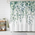 thumbnail image 1 of Eucalyptus Leaves Shower Curtains for Bathroom, Spring Summer Farmhouse Botanical Waterproof Fabric Shower Curtain, Decorative Bathroom Curtain for Bathtub, 36"x72" , No Hooks Included, 1 of 9