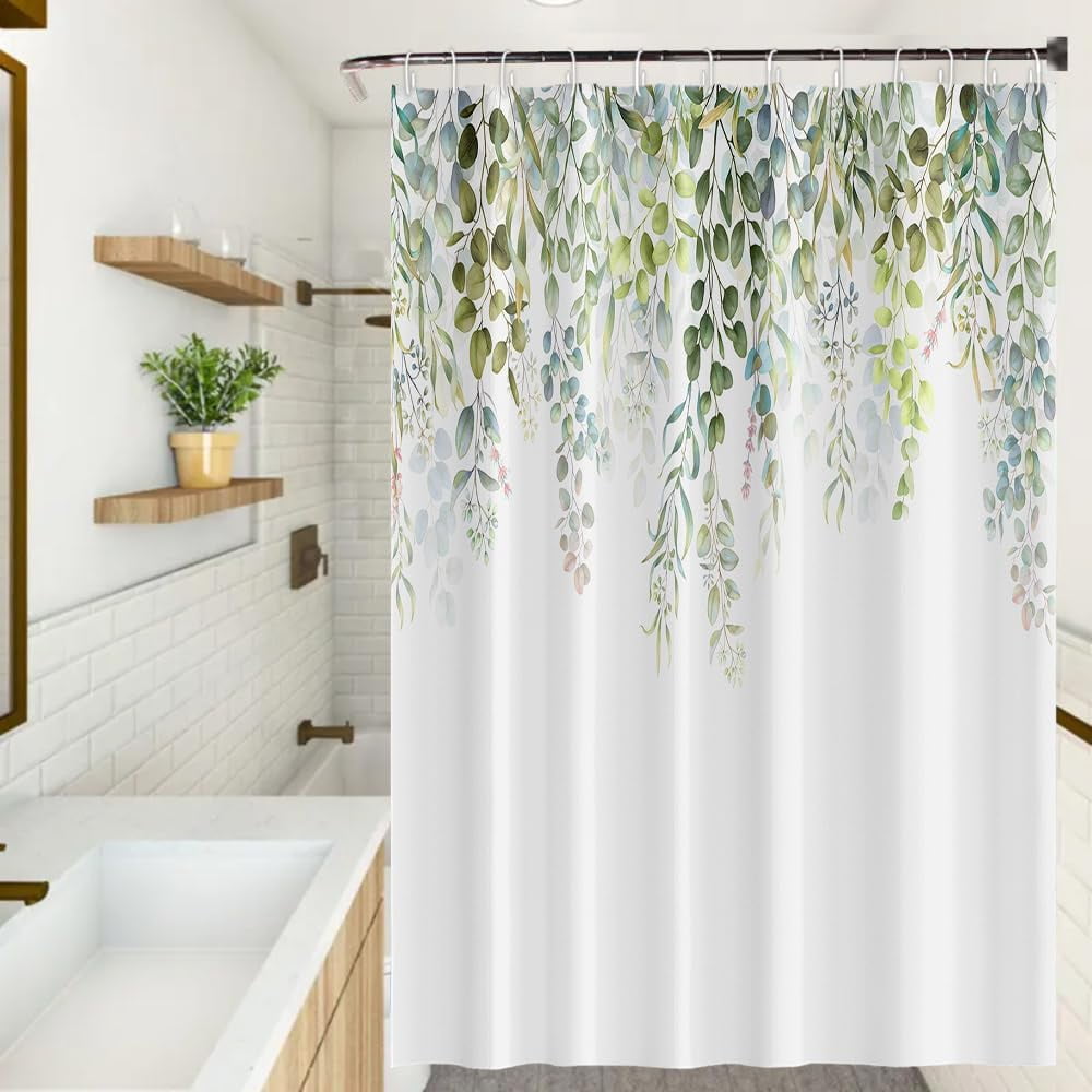 Eucalyptus Leaves Shower Curtains Nature Lush Sage Leaf Plant ...