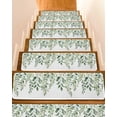 thumbnail image 1 of Eucalyptus Leaves Stair Treads for Wooden Steps Indoor Runner Rug Carpet, Sage Green Spring Summer Botanical 7 Pieces Peel and Stick Staircase Step Treads Covers Washable Throw Door Mats, 30"x8", 1 of 6