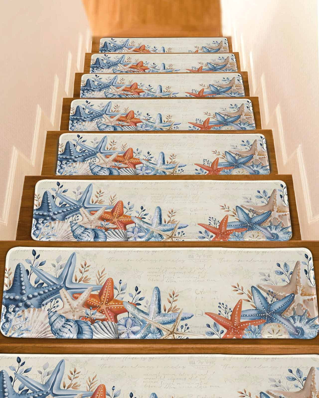 Eucalyptus Leaves Starfish Stair Treads Shells Plants Summer Ocean ...