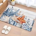 thumbnail image 1 of Eucalyptus Leaves Starfish Washable Small Entryway Area Rugs 2'x3', Shells Summer Ocean Wood Grain Low Pile Throw Rug Non-Slip Sturdy Edge Binding Carpet for Front Door Floor Room Entry, 1 of 9