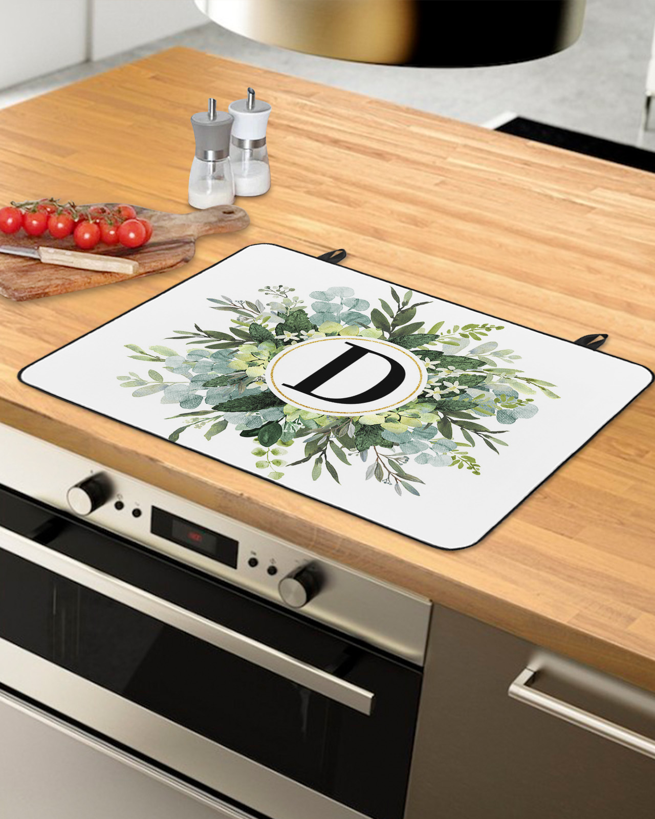 Eucalyptus Leaves Stove Top Covers for Electric Stove, Heat Insulation