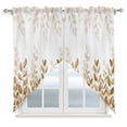 thumbnail image 1 of Eucalyptus Leaves Swag Curtains for Kitchen/Bedroom/Living Room, Spring Plants Country Yellow Scalloped Curtains 63 Inch Long, Rod Pocket Window Swag Topper Curtains Valances 2 Panels Set 36"x63", 1 of 8