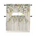 thumbnail image 1 of Eucalyptus Leaves Swag Curtains for Living Room/Bedroom Windows, Green Summer Botanical Rustic Kitchen Curtains and Valances Set 36 Inch Length, Light Filtering Swags Valance Curtain Panels, 1 of 5