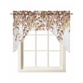 thumbnail image 1 of Eucalyptus Leaves Swag Valances for Windows, Small Curtains Drapes, Brown Summer Botanical Weeping Kitchen Window Curtains Over Sink Rod Pocket Window Treatment Valance for Bedroom/Bathroom 56"x36", 1 of 5