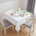 thumbnail image 1 of Eucalyptus Leaves Table Cloth Waterproof Tablecloths, Spring Farmhouse Retro Botanical Tablecloth Dining Table Cover for Kitchen Party Tabletop Outdoor, Square Tablecloth 54x54 Inch, 1 of 9