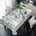 thumbnail image 1 of Eucalyptus Leaves Table Cloth Waterproof Tablecloths, Spring Summer Farmhouse Botanical Tablecloth Dining Table Cover for Kitchen Party Tabletop Outdoor, Rectangle Tablecloth 60x120 Inch, 1 of 9