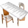 thumbnail image 1 of Eucalyptus Leaves Table Cloths for 8 Foot Rectangle Tables, Grey Summer Botanical Weeping Patio Waterproof Elastic Fitted Tablecloths, Washable Rectangular Table Cover for Camping, 1 of 8