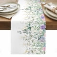 thumbnail image 1 of Eucalyptus Leaves Table Runner - 108 Inch Long, Kitchen Dining Table Runner Dresser Scarves, Sage Green Weeping Summer Botanical Farmhouse Decor for Coffee Tables Wedding Party Banquet, 1 of 8
