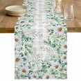 thumbnail image 1 of Eucalyptus Leaves Table Runner - 72 Inch Long Spring Daily Flowers Plants Gray Plaid Cotton and Linen Blended Dress Scarves Farmhouse Table Runner for Kitchen Dining, Coffee Table, 13" x 72", 1 of 8