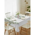 thumbnail image 1 of Eucalyptus Leaves Tablecloth Rectangle Table Cloth 60x84, Waterproof Tablecloth Outdoor Table Cloth, Sage Green Spring Summer Botanical Washable Table Cover for Kitchen Dinning Party, 1 of 8