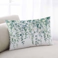 thumbnail image 1 of Eucalyptus Leaves Throw Pillow Cover, Pillowcase Protectors with Zipper, Breathable Decorative Lumbar Pillow Case Cover, Teal Botanical Summer Weeping Pillow Shams for Couch Sofa 16x24Inch, 1 of 8