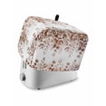 thumbnail image 1 of Eucalyptus Leaves Toaster Cover 4 Slice, Large Kitchen Appliance Covers, Grey Pink Summer Botanical Toaster Oven Cover with Loop, Bread Machine Cover Polyester Dust Cover Protection, 1 of 4
