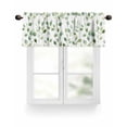 thumbnail image 1 of Eucalyptus Leaves Valances for Windows Watercolor Leaf Summer Green Plant Valance Rod Pocket Light Filtering Short Window Treatments Curtains for Kitchen Bathroom Living Room Bedroom, 42 x 18 Inch, 1 of 7