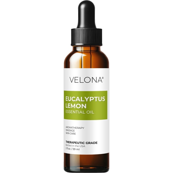 Eucalyptus Lemon Essential Oil by Velona - 2 oz | Therapeutic Grade for Aromatherapy Diffuser Undiluted