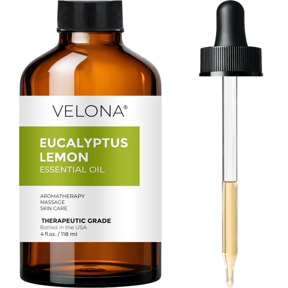 Eucalyptus Lemon Essential Oil by Velona - 4 oz | Therapeutic Grade for Aromatherapy Diffuser Undiluted