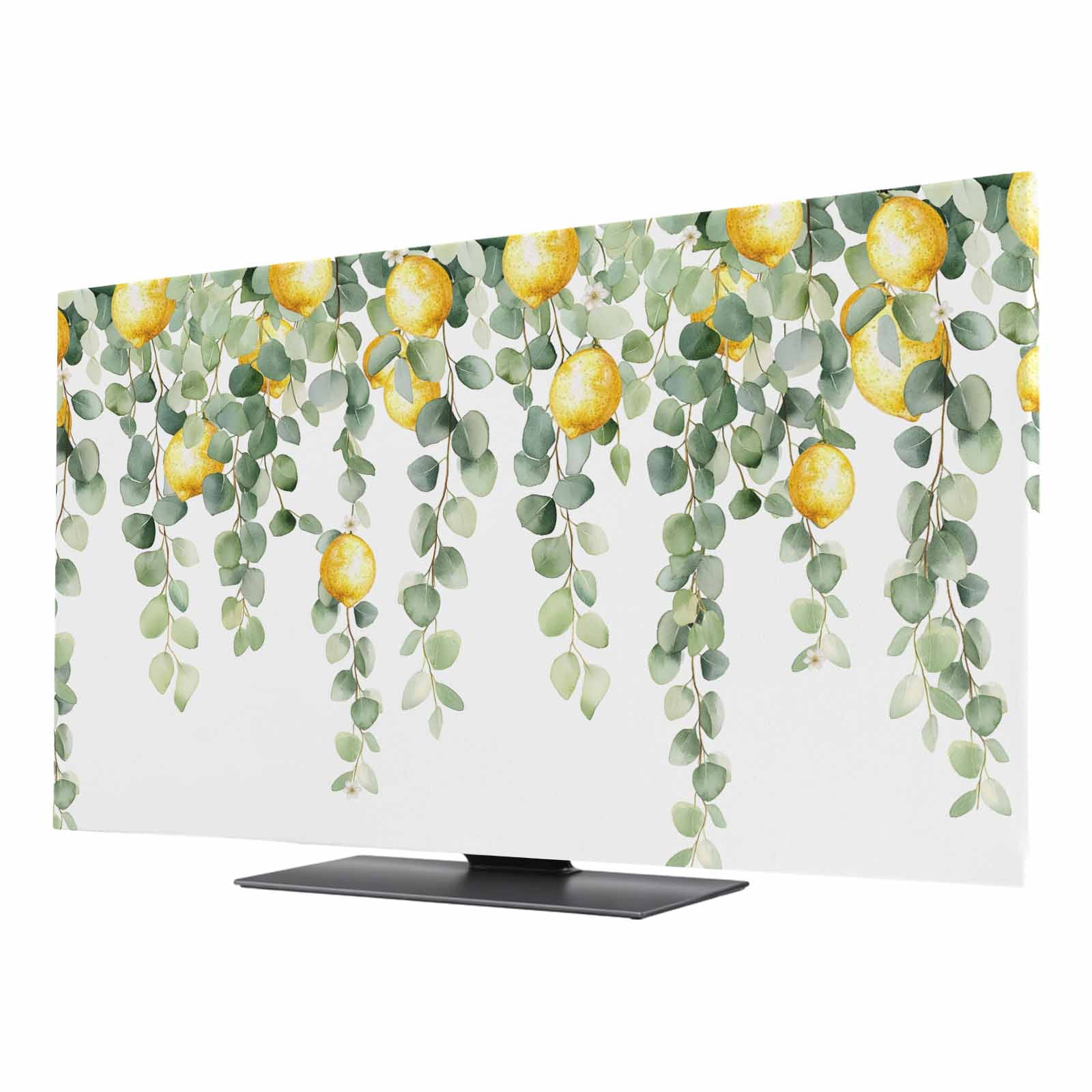 Eucalyptus Lemon TV Cover for 75 Inch Screen, Stretch Fabric Dustproof ...