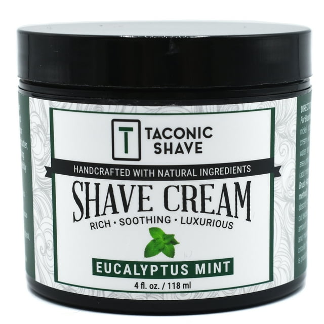 Eucalyptus Mint Artisan Shaving Cream for Men – Moisturizing 4 oz – for All Skin Types
