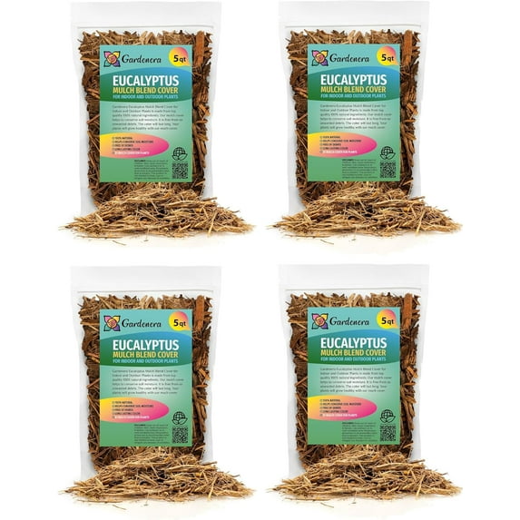 Eucalyptus Mulch - Create a Beautiful and Eco-Conscious Garden with Organic Mulching - 20 QUARTS