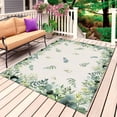 thumbnail image 1 of Eucalyptus Outdoor Rug for Patio/Deck/Porch, Non-Slip Large Area Rug 5 x 7 Ft, Farmhouse Flower Plant Sage Green Country Indoor Outdoor Rugs Washable Area Rugs, Reversible Camping Rug Carpet Runner, 1 of 8