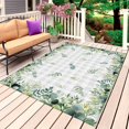 thumbnail image 1 of Eucalyptus Outdoor Rug for Patio/Deck/Porch, Non-Slip Large Area Rug 5 x 7 Ft, Sage Green Farm Plant Gray Buffalo Plaid Indoor Outdoor Rugs Washable Area Rugs, Reversible Camping Rug Carpet Runner, 1 of 8