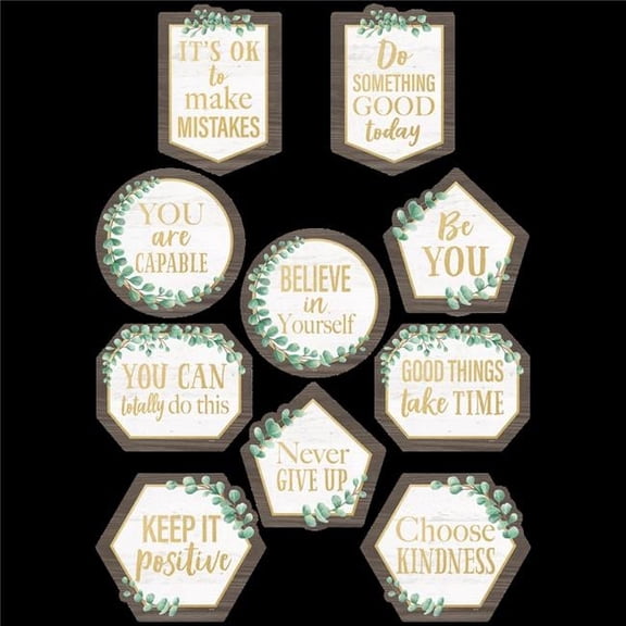 Eucalyptus Positive Sayings Accent Chart - Pack of 3