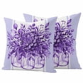 thumbnail image 1 of Eucalyptus Purple Outdoor Waterproof Pillow Covers, Stripes Bottle Flower Cactus Plant Decorative Square Throw Pillowcase Sofa Cushion Sham for Patio/Couch/Chair, 26"x26" 2 Pack, 1 of 8