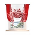 thumbnail image 1 of Eucalyptus Red Tie Up Curtains for Windows 63 Inch Length Balloon Curtains Kitchen Adjustable Balloon Window Shade Stripe Bottle Flower Cactus Retro Plant Tie Up Bathroom Curtain Window 42"x63", 1 of 6
