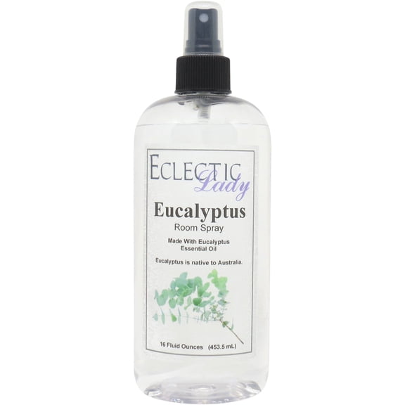 Eucalyptus Room Spray by Eclectic Lady, 16 Ounces, Fragrant Aromatic Room Mist For Home, Room, Office, Made with Essential Oils