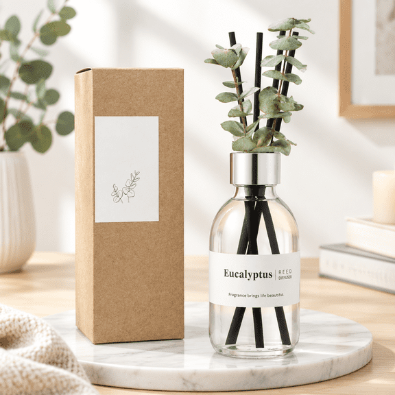 Eucalyptus Scented Reed Diffuser Set with Sticks Home Fragrance for Home Decor