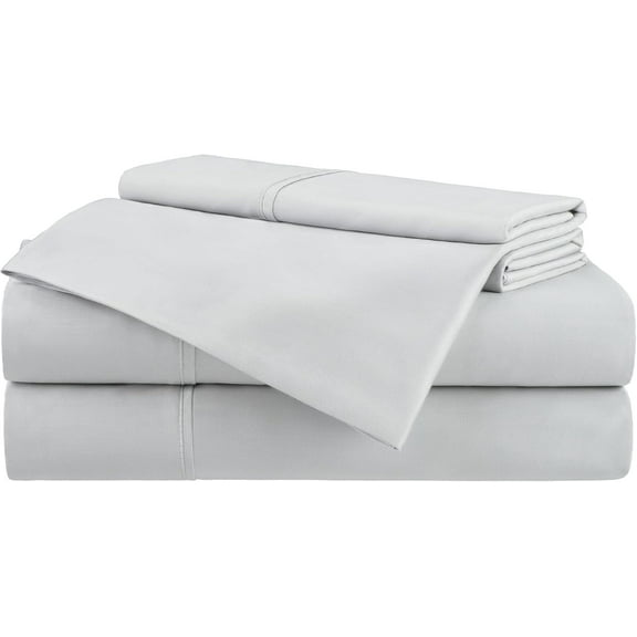 Eucalyptus Sheet Set - Super Soft, Silky Cooling Tencel Lyocell | Breathable, Wrinkle-Free, Sustainably Sourced | 4-Piece Flat, Fiitted Bed Sheets, Pillowcases, Queen, Winter Grey