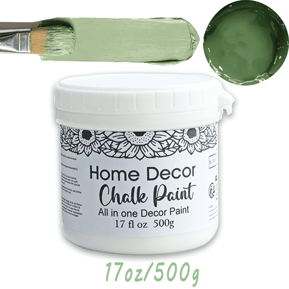 Eucalyptus Soft Grey-Green Chalk Paint, 500g One-Step No Sand Upcycling Paint for Vintage Dressers, Cabinets, Tables & Decor Crafts